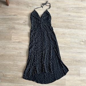 Straps Midi length Abercrombie Polka dot dress